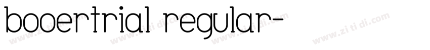 booertrial regular字体转换